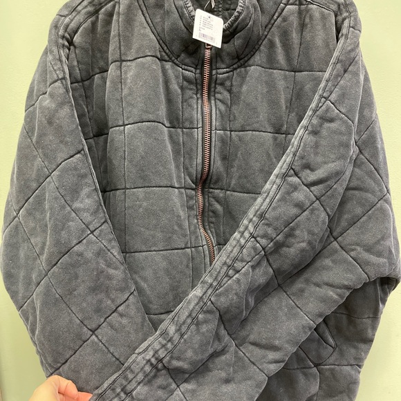 Free People Quilted Dolman knit Jacket washed - Picture 6 of 10